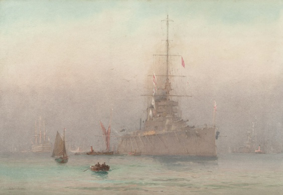 HMS QUEEN MARY AT PORTSMOUTH