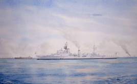 HMS NEWFOUNDLAND IN THE PERSIAN GULF, 1954