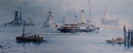 Portsmouth Harbour 1937 - a Hazy Morning