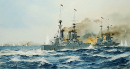 Falklands 1914 - INVINCIBLE and INFLEXIBLE in action