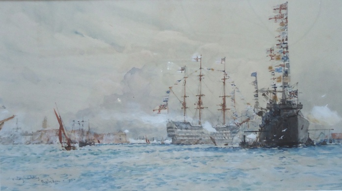 HMS VICTORY - Saluting the New King, June 1911