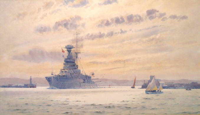 HMS ROYAL SOVEREIGN entering Portland harbour
