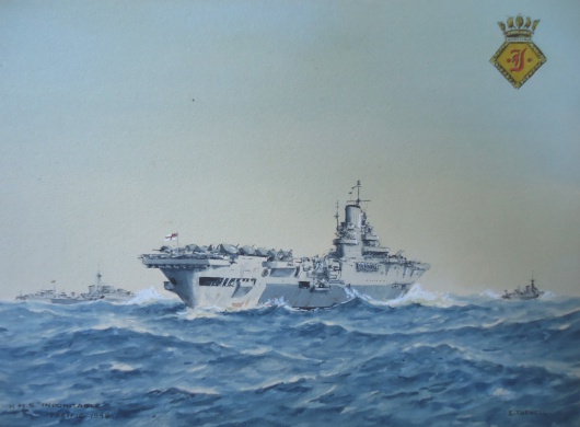 HMS INDOMITABLE, Pacific, 1945