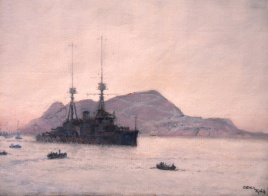 HMS NEPTUNE in GIbraltar Bay, 1911/12