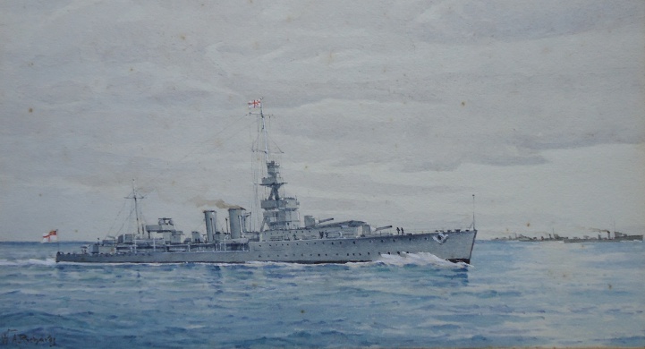 HMS COVENTRY with her destroyer flotilla c.1930s