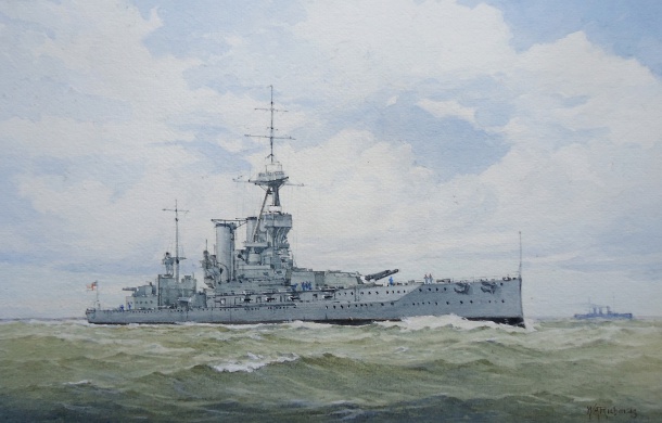HMS IRON DUKE as a Training Ship in the 1930s