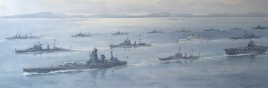 The Home Fleet escorts the Royal Squadron. May 1939