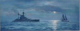 HMS QUEEN ELIZABETH. Silent sentinel of the Night