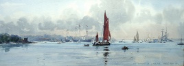 Royal Yachts off Cowes, 1909
