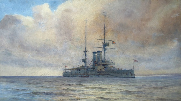 HMS COMMONWEALTH  lying at anchor