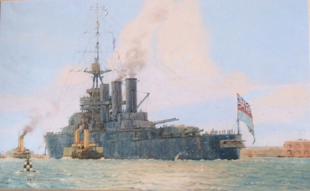 HMS TIGER underway c 1915