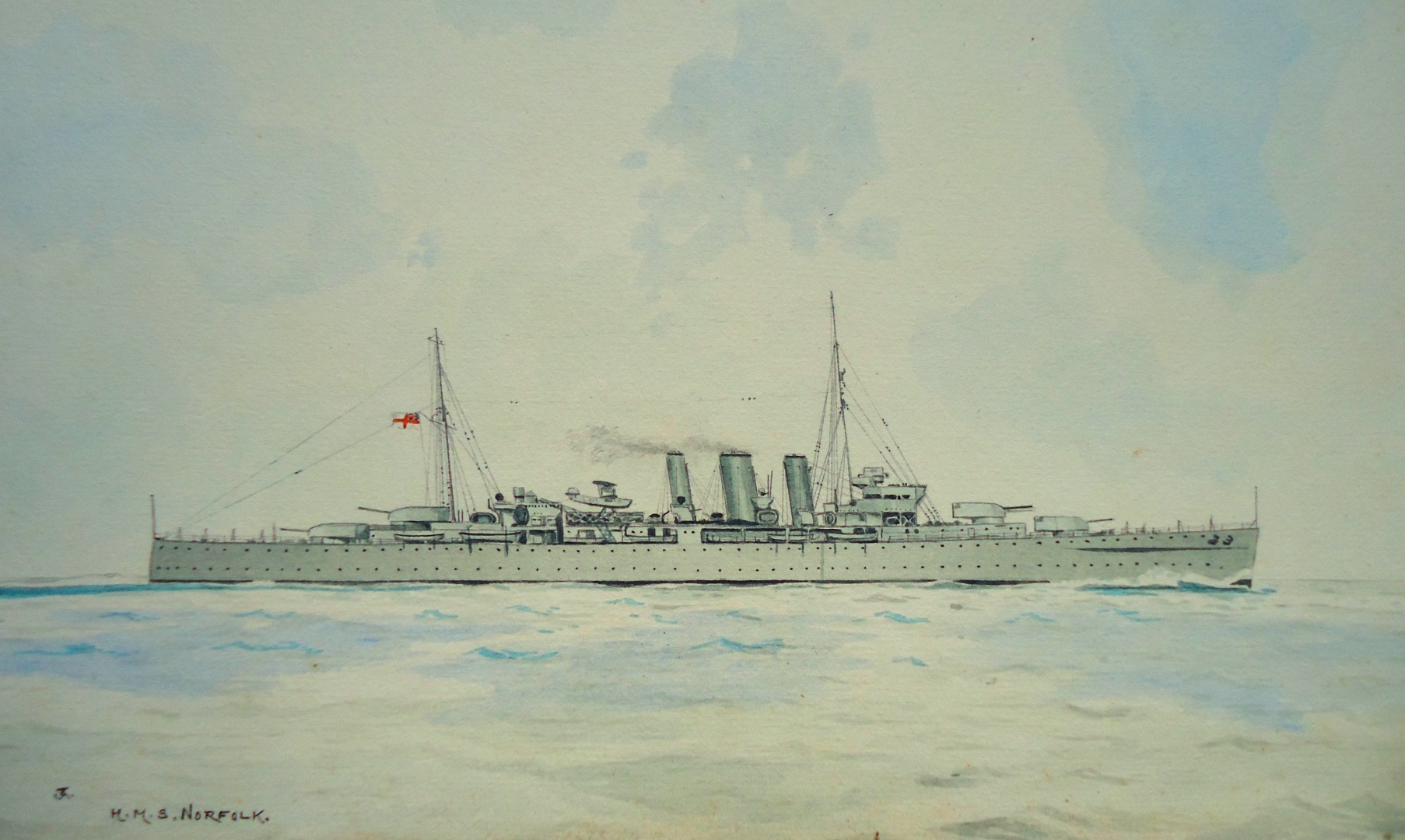 HMS NORFOLK - heavy cruiser