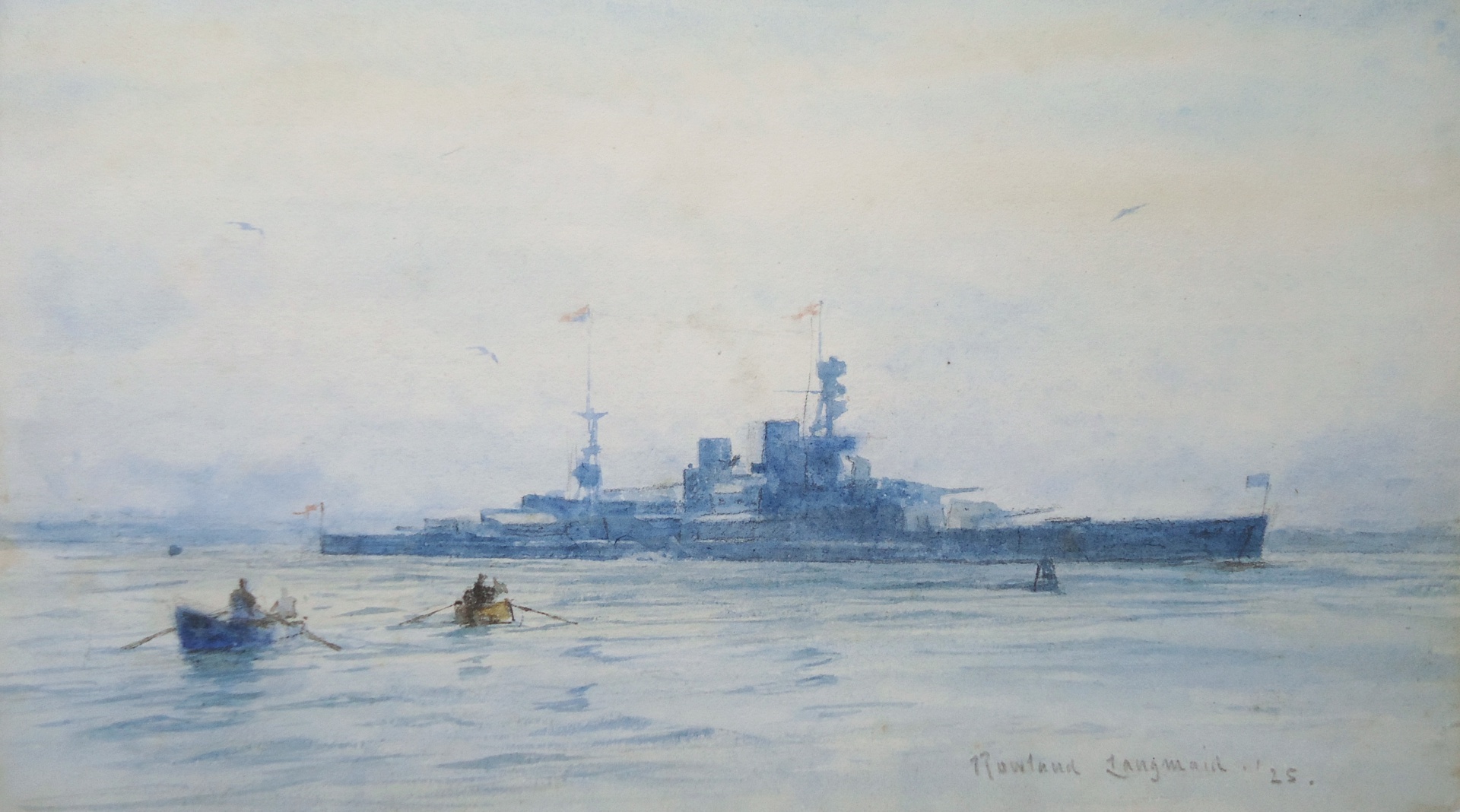 HMS REPULSE wearing the Standard of HRH The Prince of Wales, 1925
