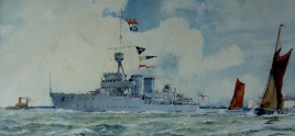 HMS CHAMPION leaving Portsmouth