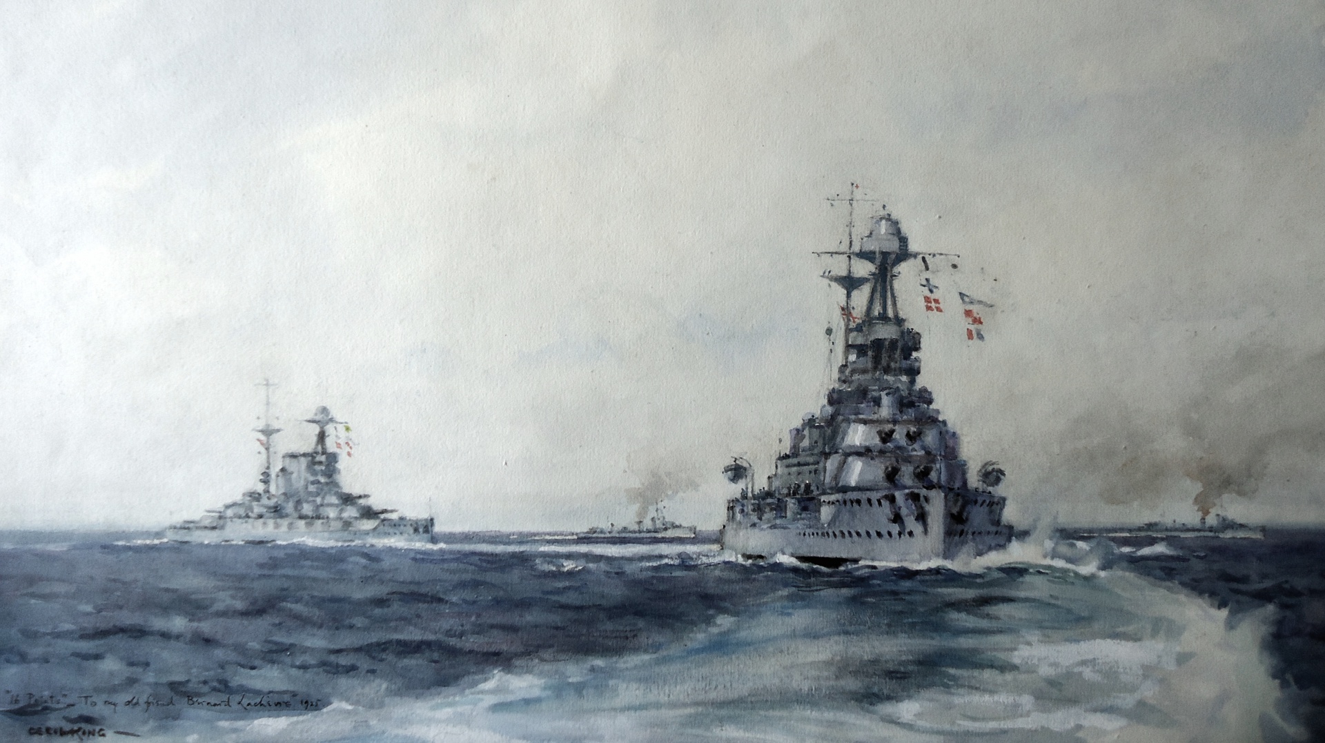 16 Points - the Queen Elizabeth class starting the turn to starboard at Jutland