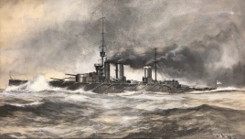 HMS LION at speed c.1912