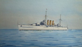 HMS NORFOLK, flagship of C-in-C East Indies, 1937
