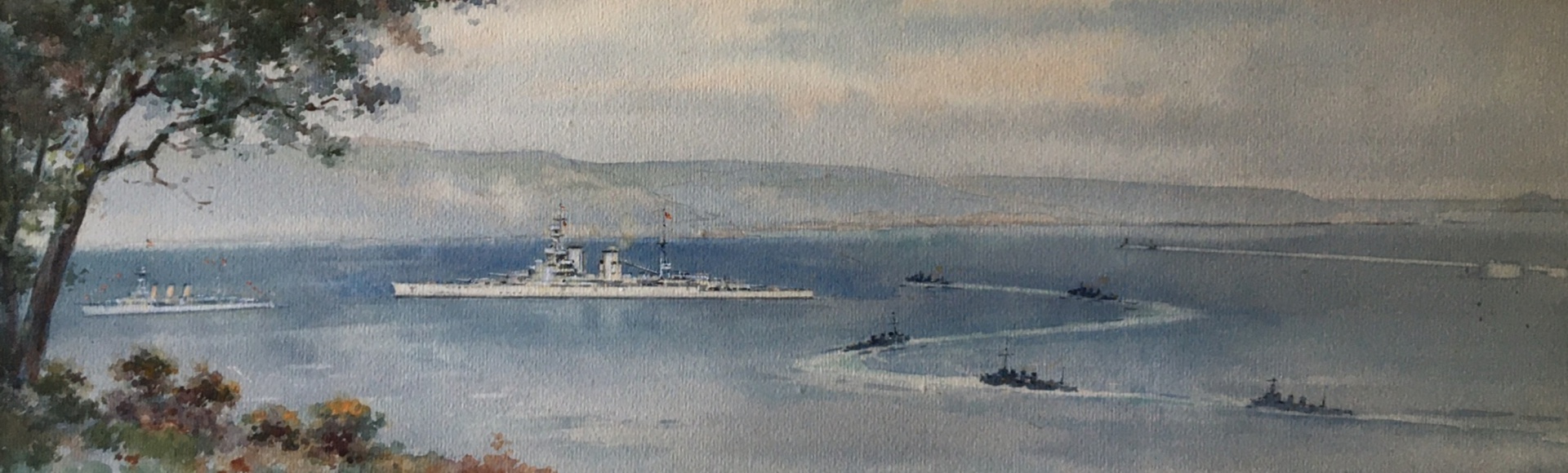 HMS RENOWN wearing  a Royal Standard, 1922