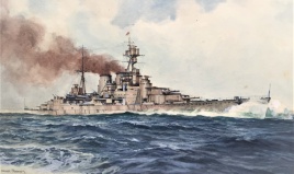 HMS HOOD at sea