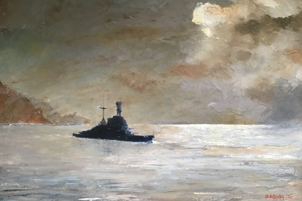 HMS REPULSE, Indian Ocean,Singapore bound: night of 28 November 1941