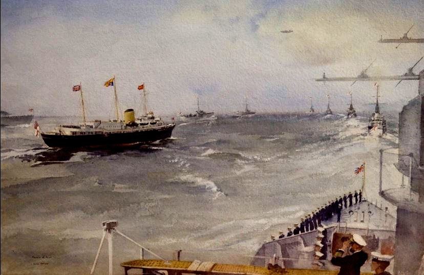 HMY BRITANNIA – the Home Fleet welcomes The Queen home, 1954