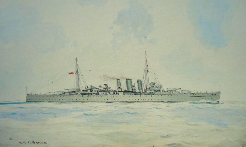 HMS NORFOLK – HEAVY CRUISER