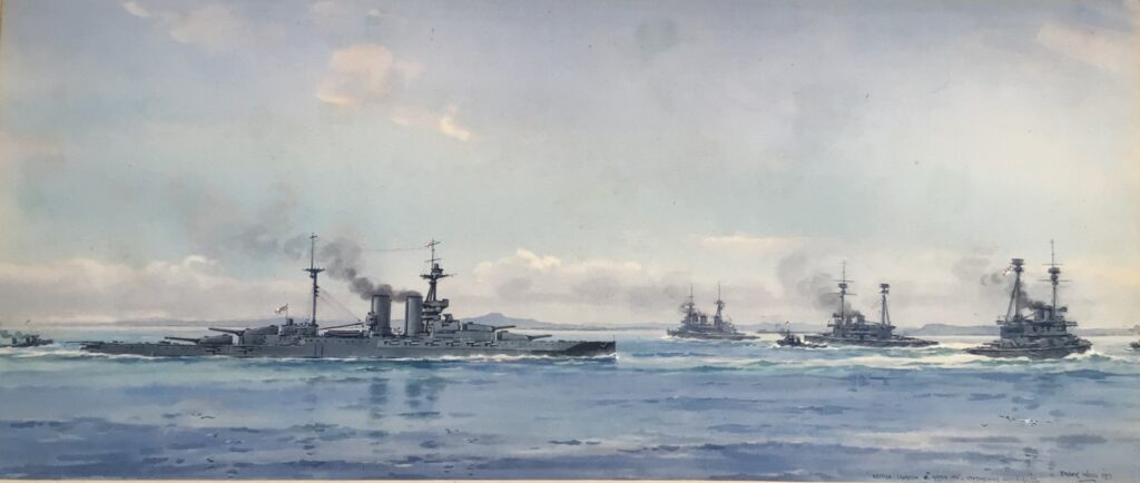 HMS QUEEN ELIZABETH ARRIVING AT THE DARDANELLES, 1915